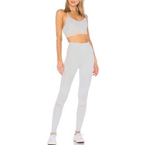 alo high waisted moto leggings dove grey